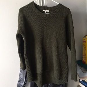 Madewell olive green merino wool moderne sweater